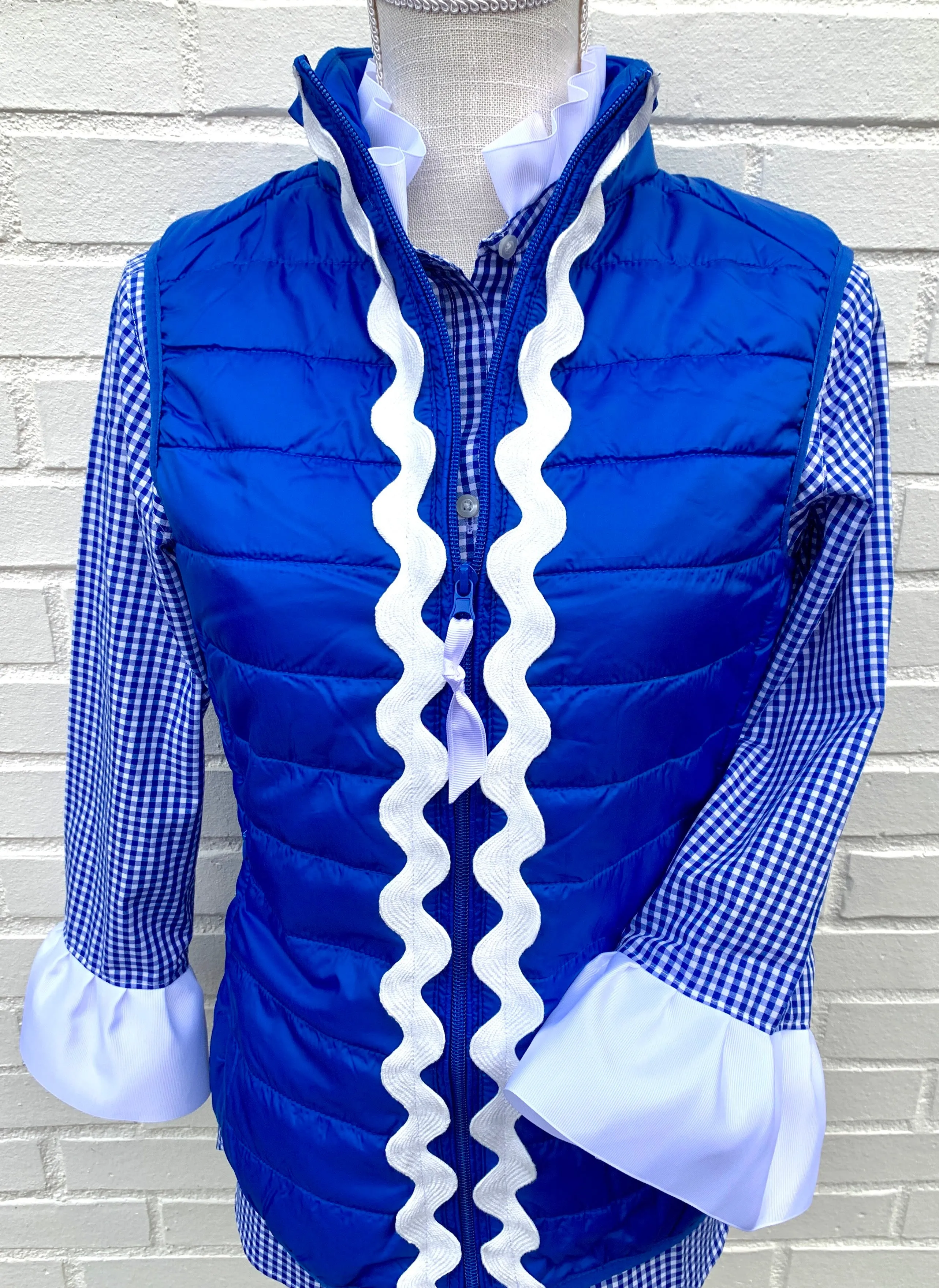 SALE - XS ONLY - Maggie May Jumbo Ric Rac Puffer Vest (PF22) *FINAL SALE*