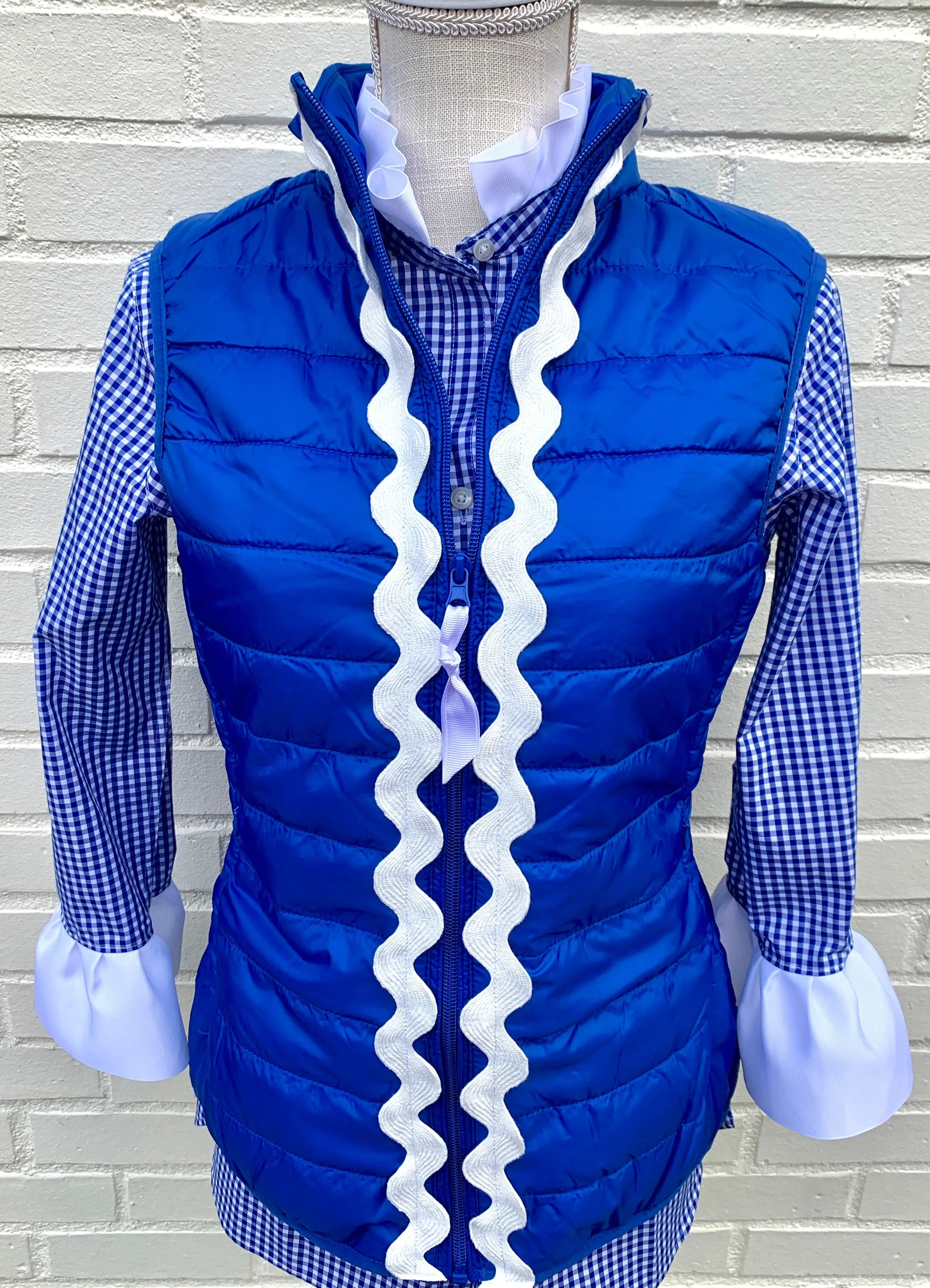 SALE - XS ONLY - Maggie May Jumbo Ric Rac Puffer Vest (PF22) *FINAL SALE*