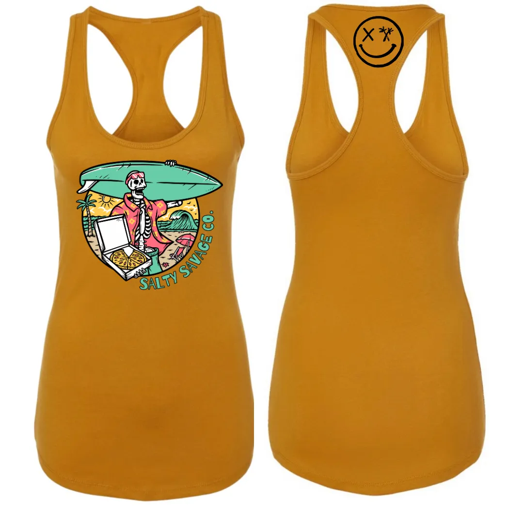 Salty Savage Ladies "Pizza Party" Racerback Tank