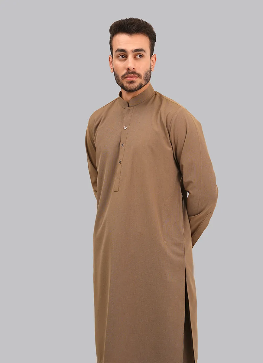 Shalwar Kameez - Zhob Brown Plain