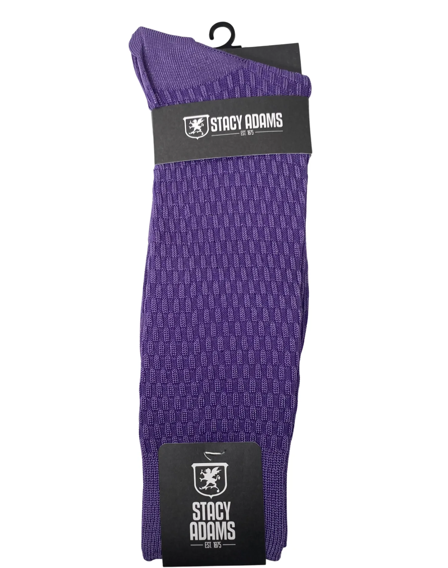 Stacy Adams Basket Weave Dress Socks - Grape