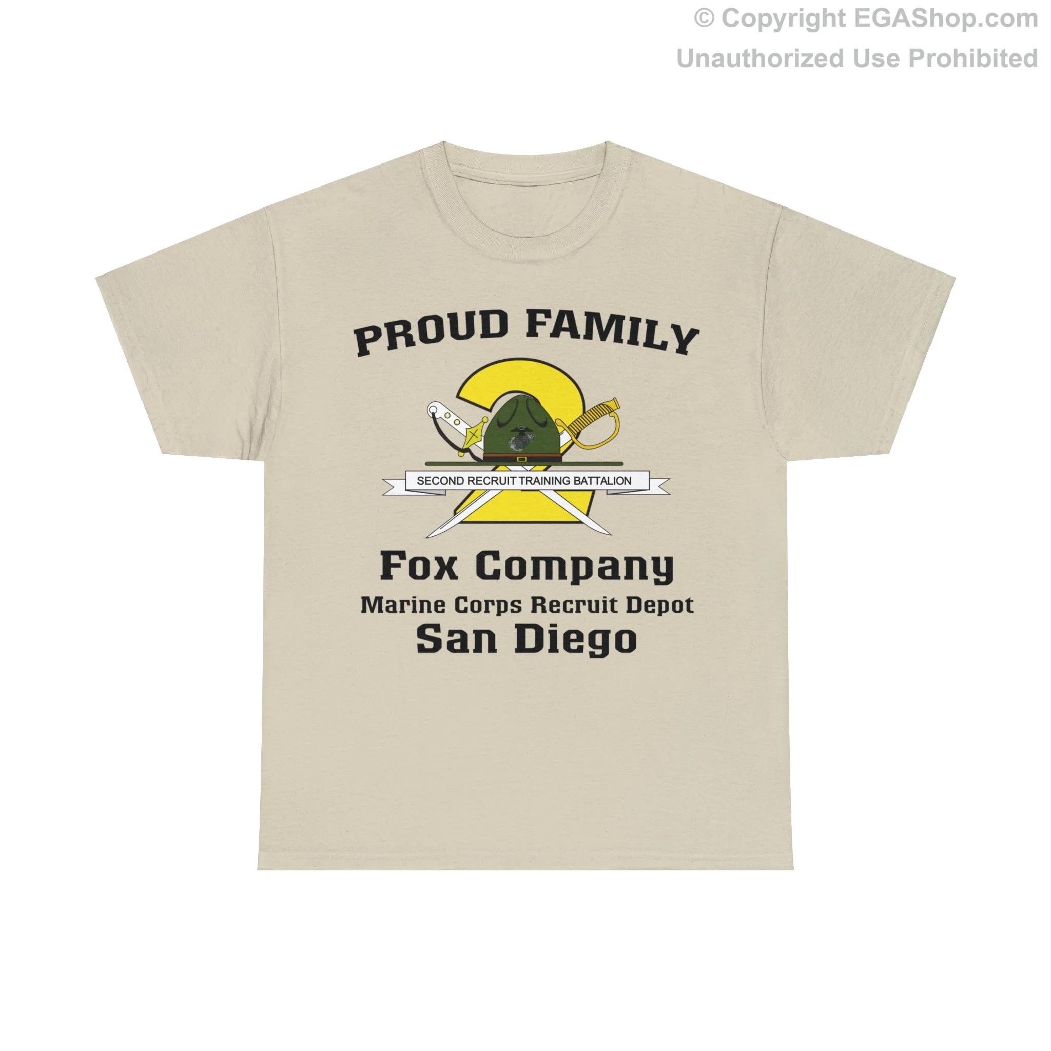 T-Shirt: Fox Co. MCRD San Diego (2nd Battalion Crest)