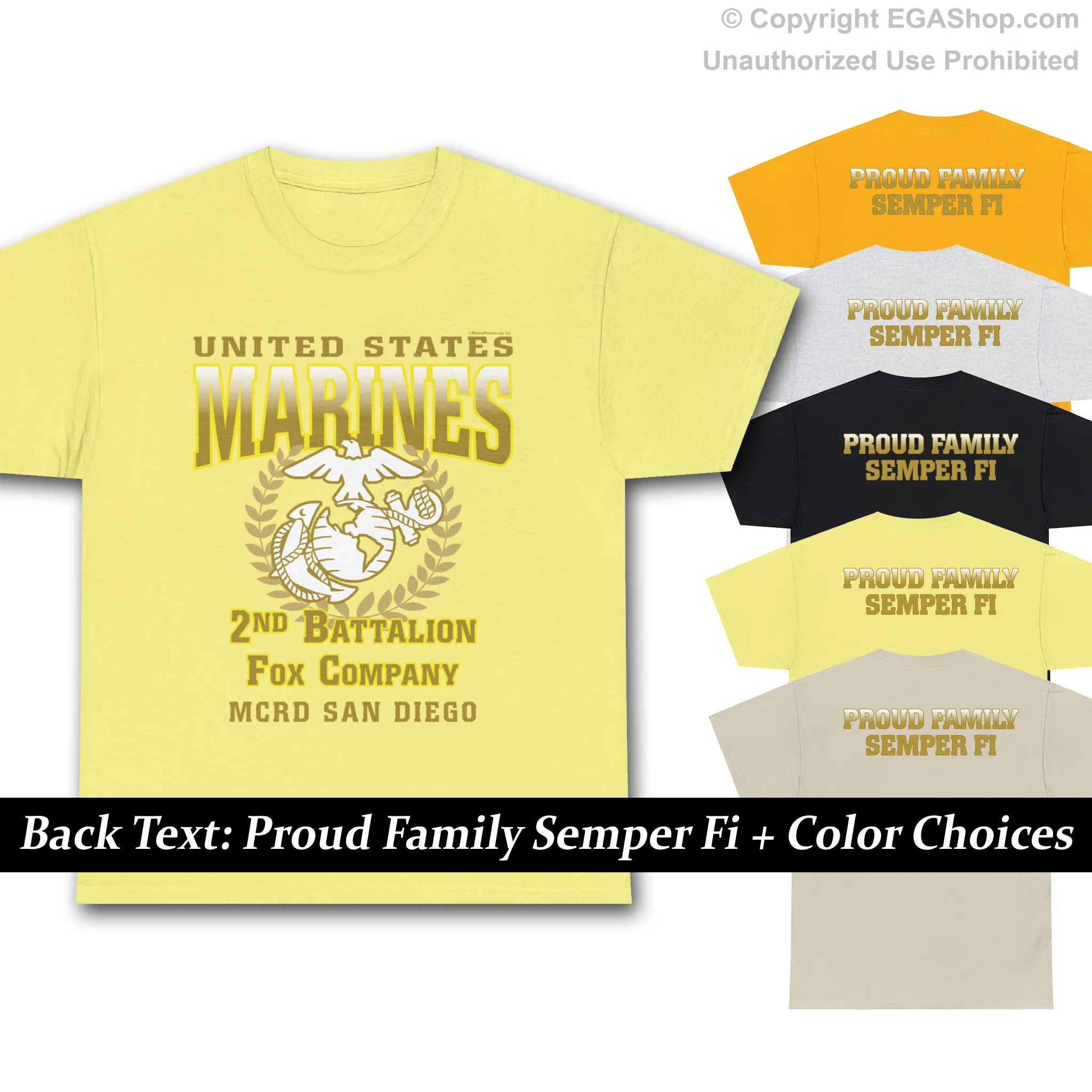 T-Shirt: Fox Co. MCRD San Diego (EGA   Back Proud Family)