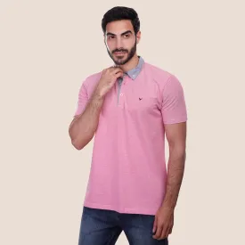 Textured Polo shirt - Fuchsia purple