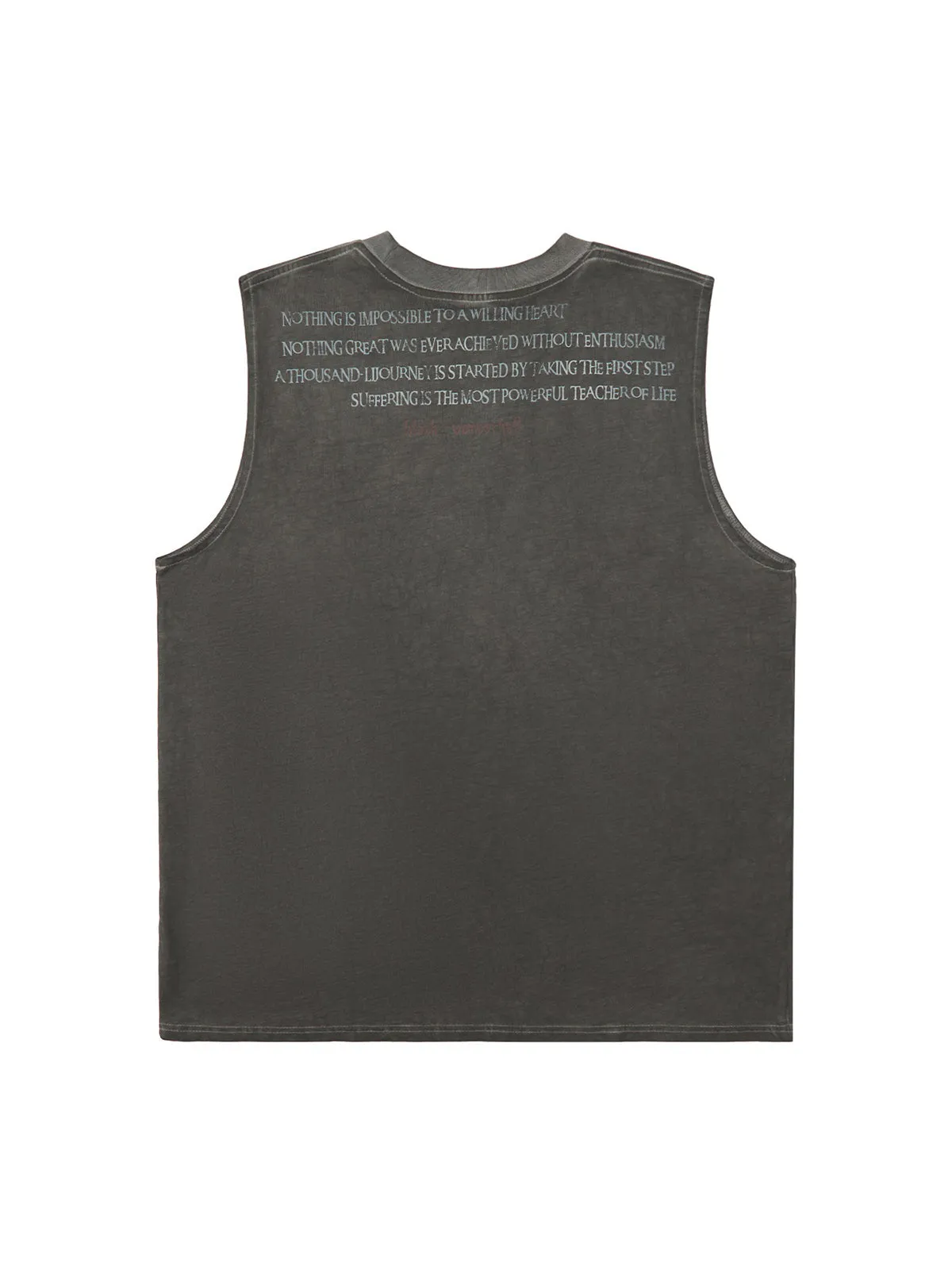 Thesupermade Heavy Worker Washed And Broken Retro Font VEST