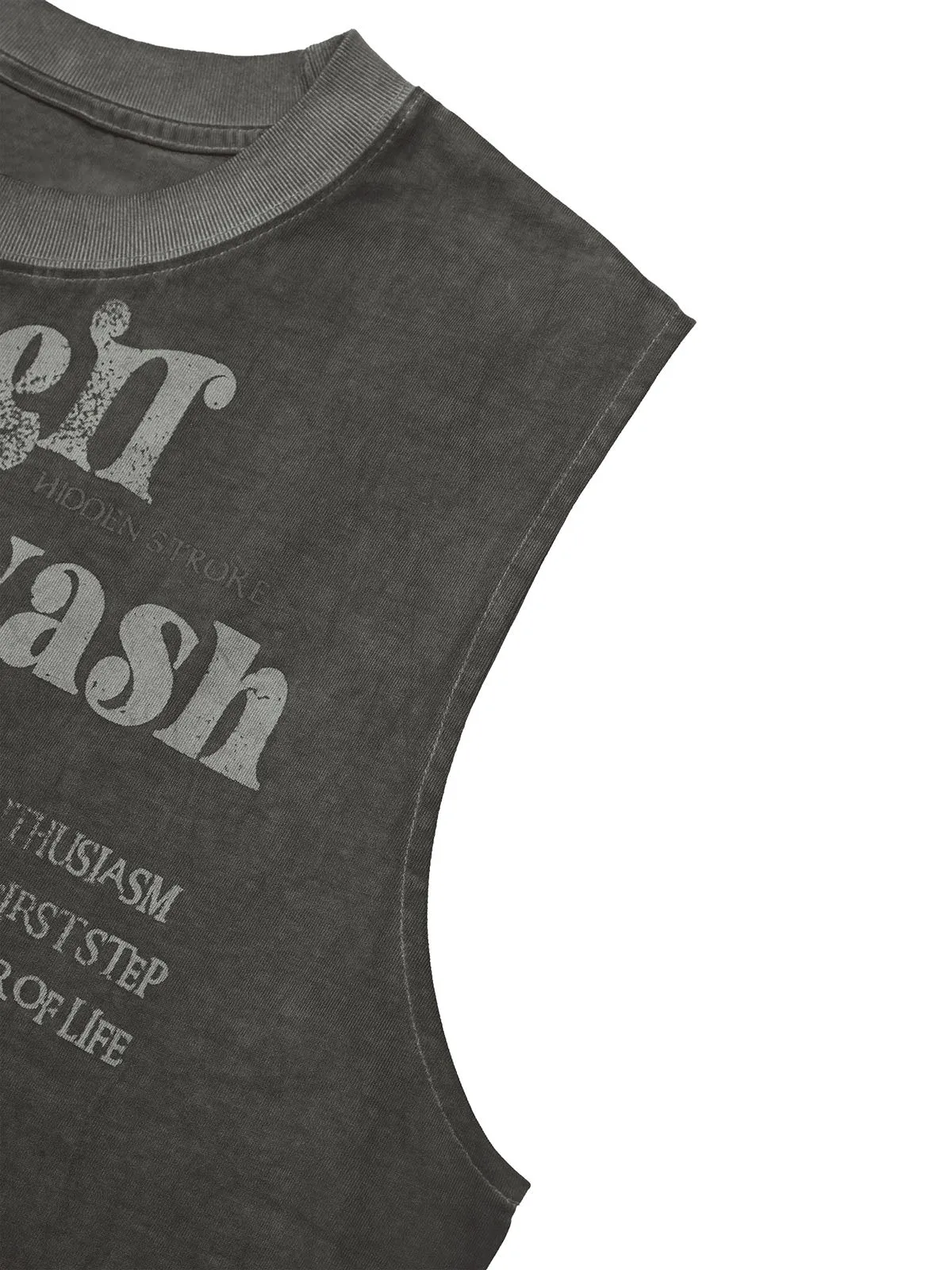 Thesupermade Heavy Worker Washed And Broken Retro Font VEST