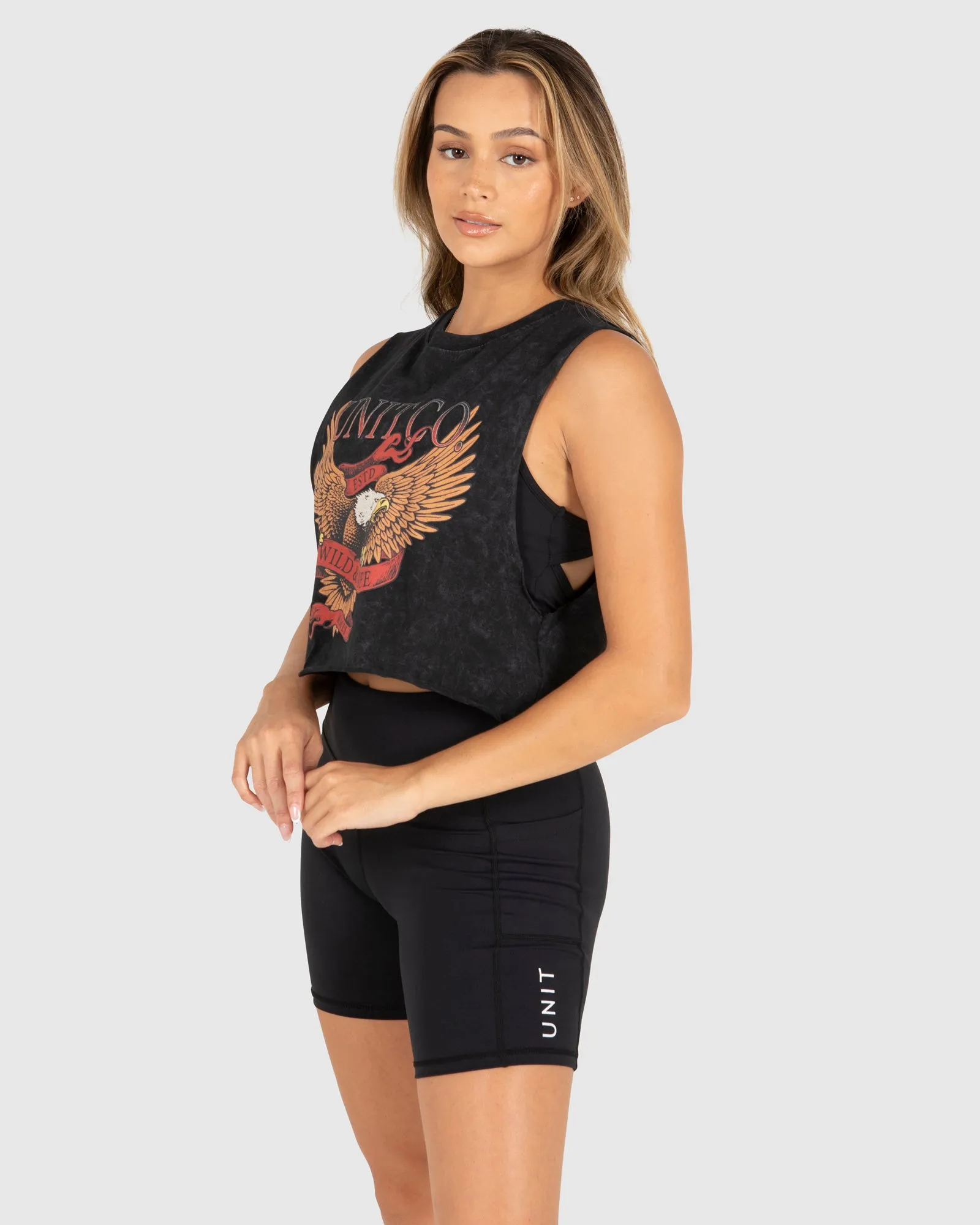 UNIT Kruger Ladies Crop Muscle Tee