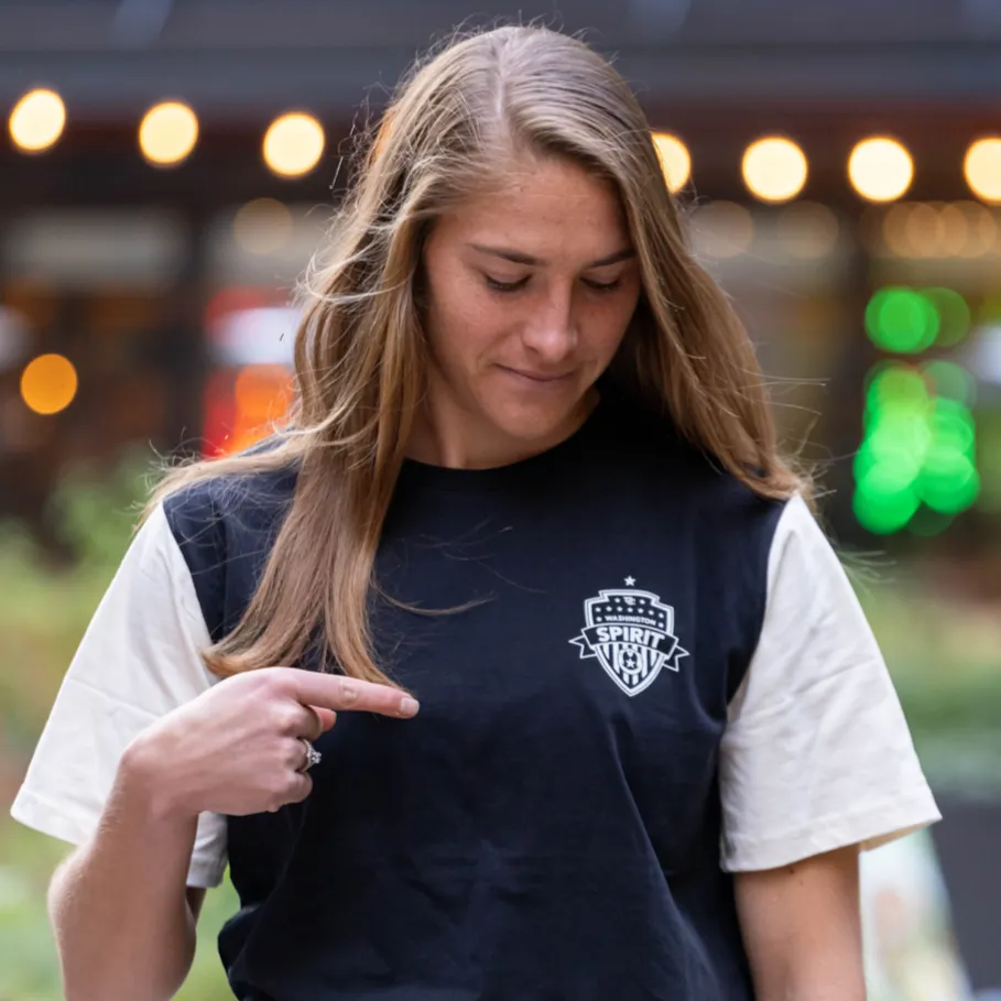 Washington Spirit Black and White Color Block Tee