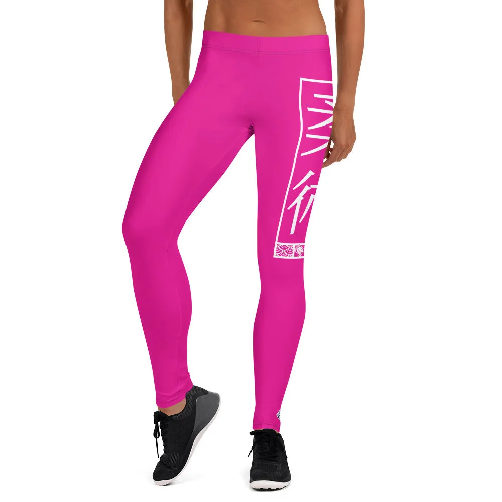 Women's Yoga Pants Workout Leggings For Jiu Jitsu 003 - Hollywood Cerise